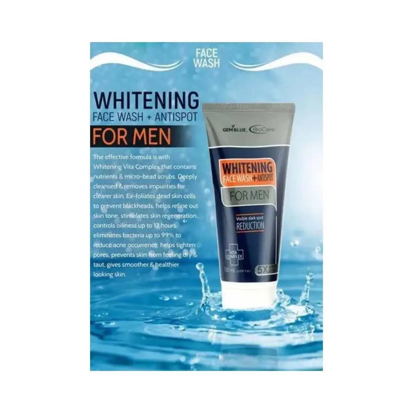 Gemblue Biocare Whitening Face Wash - (150ml)