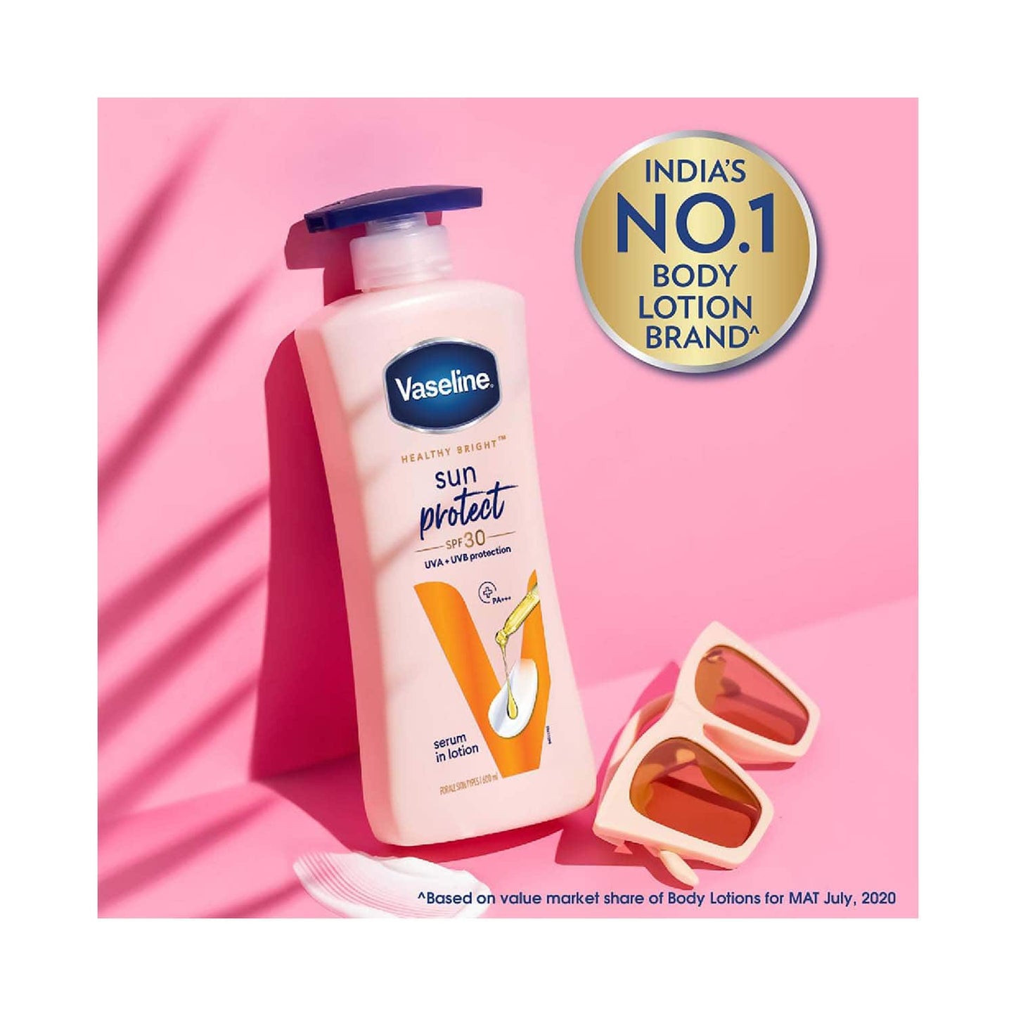 Vaseline Sun Protect SPF 30 UVA + UVB PA+++ Body Lotion (600 ml)