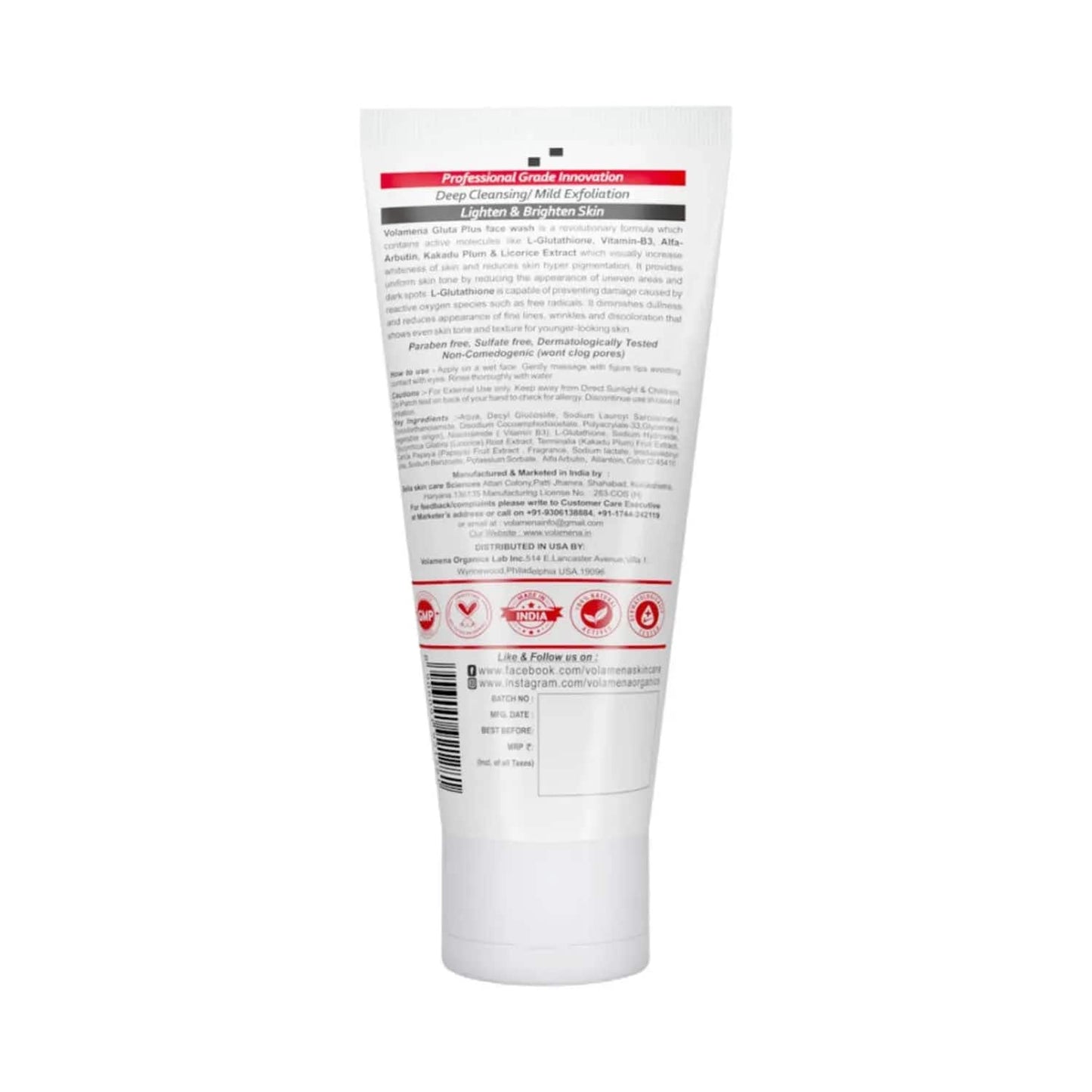 Volamena L -Glutathione Gluta + Facewash (100ml)