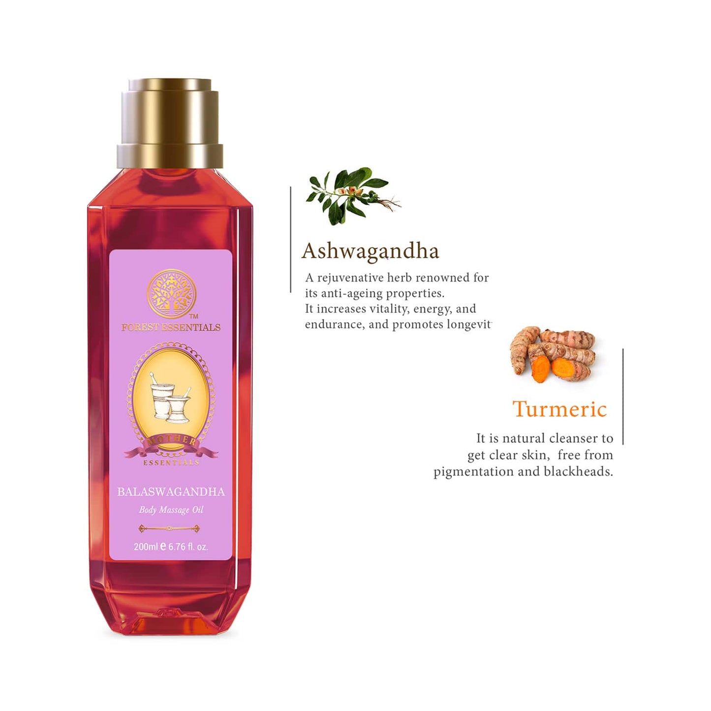 Forest Essentials Balaswagandhadi Mother's Body Massage Oil (200ml)
