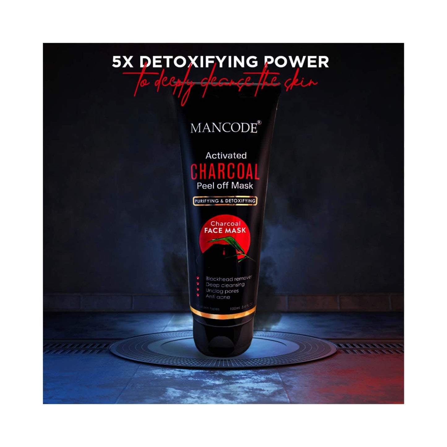 Mancode Activated Charcoal Peel Off Mask (100 ml)