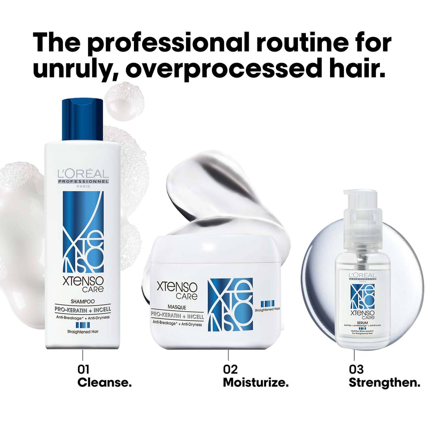 L'Oreal Professionnel Xtenso Care Shampoo For Frizz-Free, Smooth & Manageable Hair (250 ml)