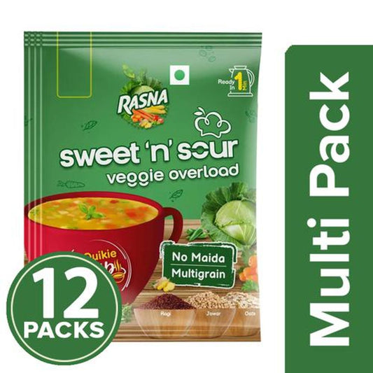 Sweet N Sour Veggie Overload Quikie Soup - Multigrain, No Maida