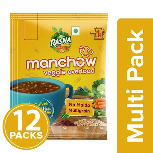 Manchow Veggie Overload Quikie Soup - Multigrain, No Maida