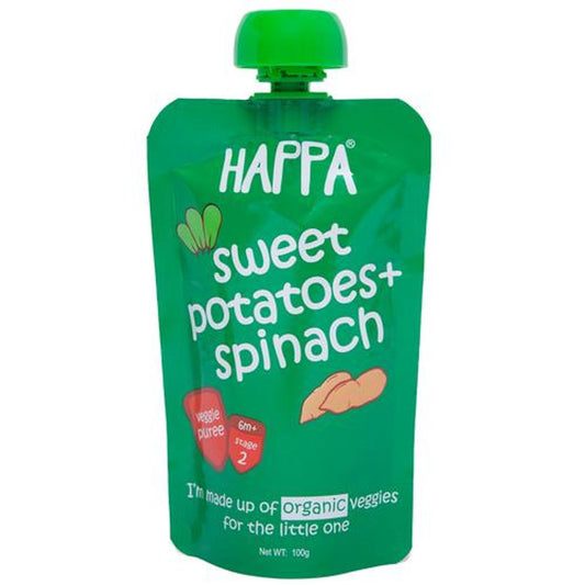 Organic Puree - Spinach + Sweet Potato, Stage-2