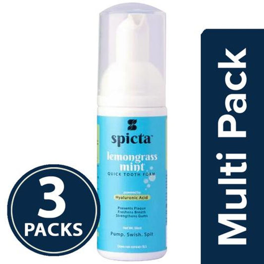 Lemongrass Mint Quick Tooth Foam - With Hyaluronic Acid