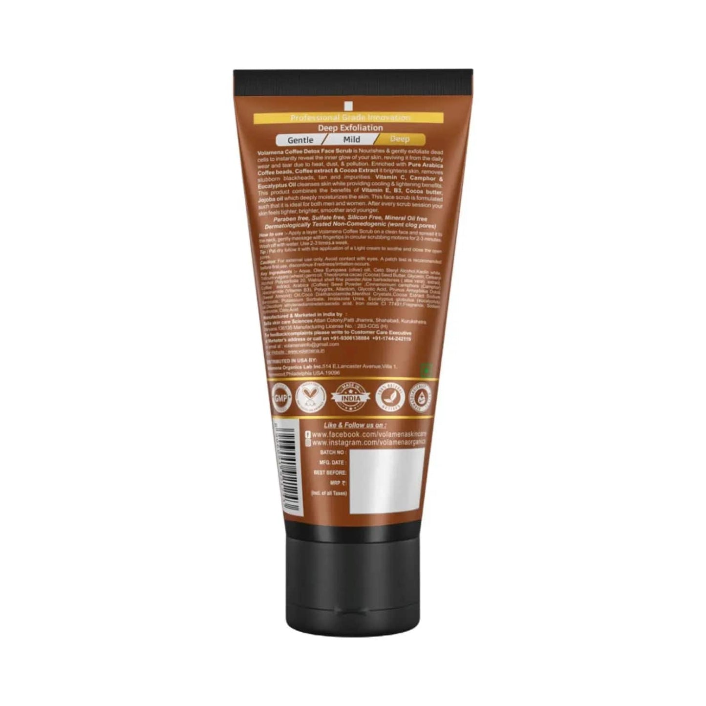 Volamena Coffee Detox Face Scrub (100ml)