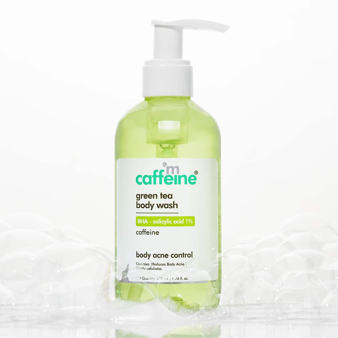 mCaffeine Green Tea Body Wash with Bha Salicylic Acid 1% (200ml)