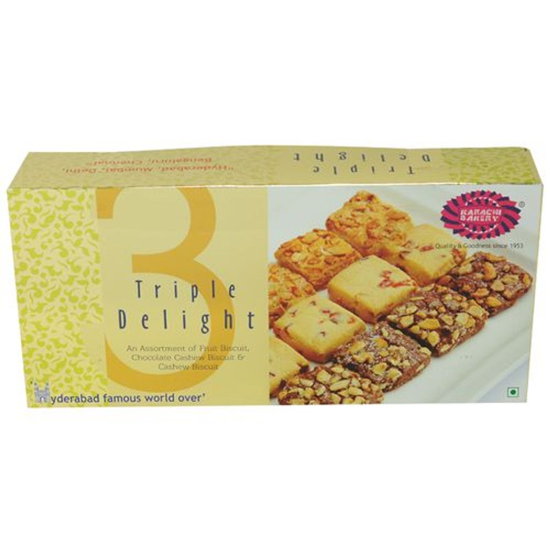 Triple Delight Chocolate Cashew, Cashew & Fruit Biscuit