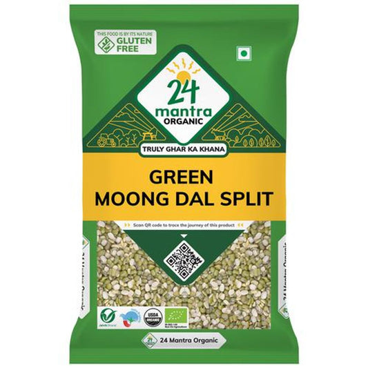 Organic Green Moong Dal/Hesaru Bele - Split