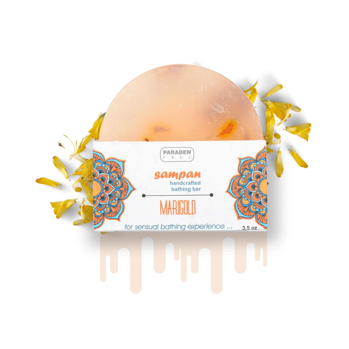 Sampan Handcrafted Glycerin Marigold Bathing Bar - (100g)
