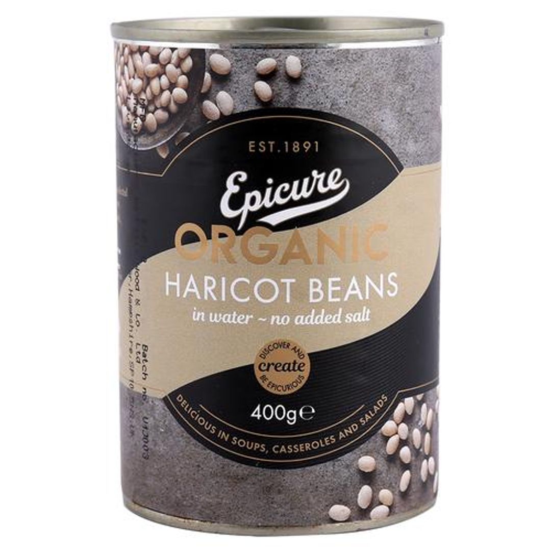 Organic Haricot Beans In Water - With No Added Salt & Artificial Additives