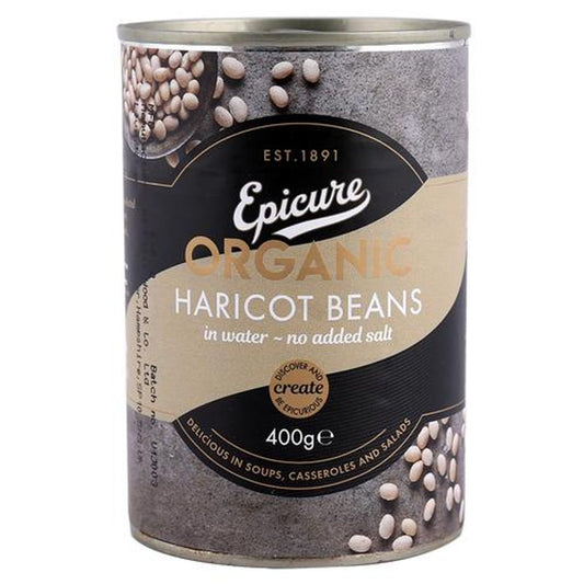 Organic Haricot Beans In Water - With No Added Salt & Artificial Additives