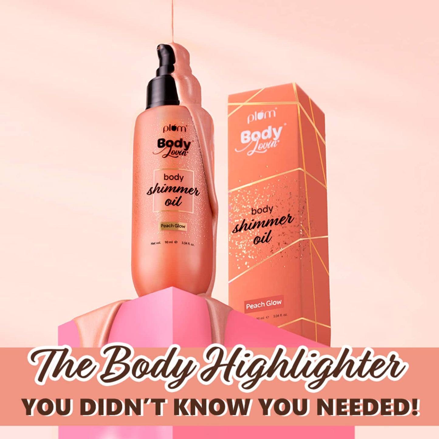 Plum Bodylovin Peach Glow Body Shimmer Oil (90 ml)