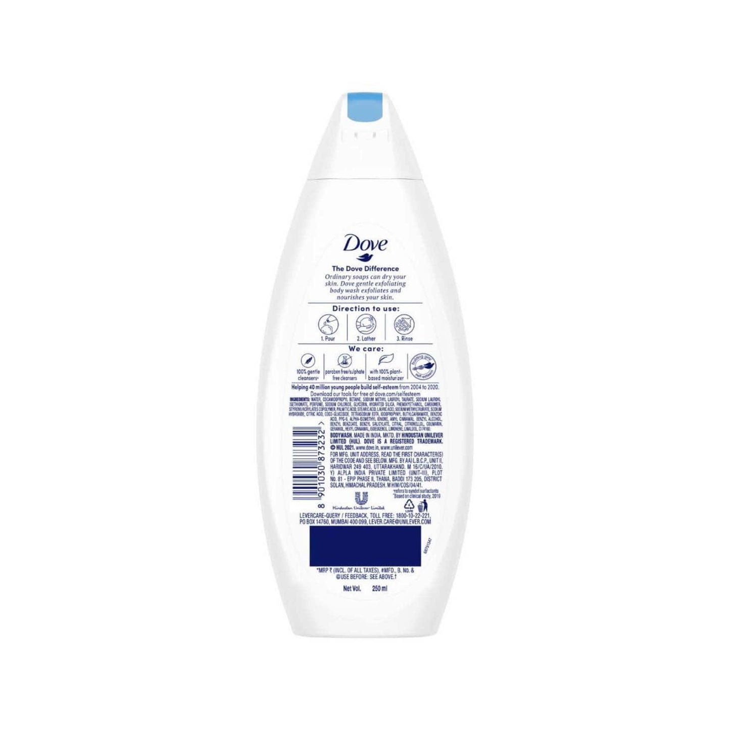 Dove Gentle Exfoliating Nourishing Body Wash (250ml)