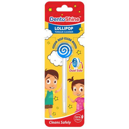 Lollipop Tongue Cleaner For Kids - Blue