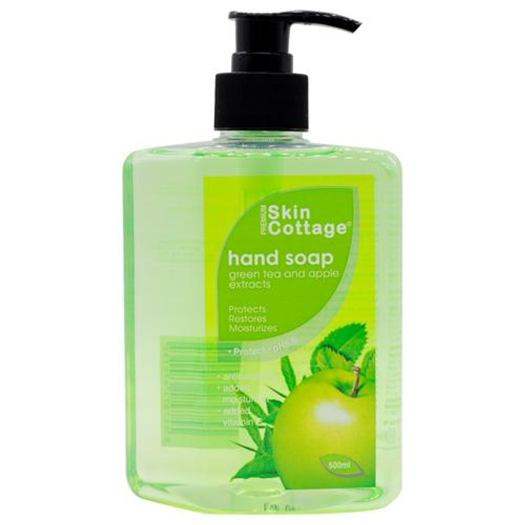 Antibacterial Hand Soap - Green Tea & Apple Extracts, Added Moisturizer, Added Vitamin E