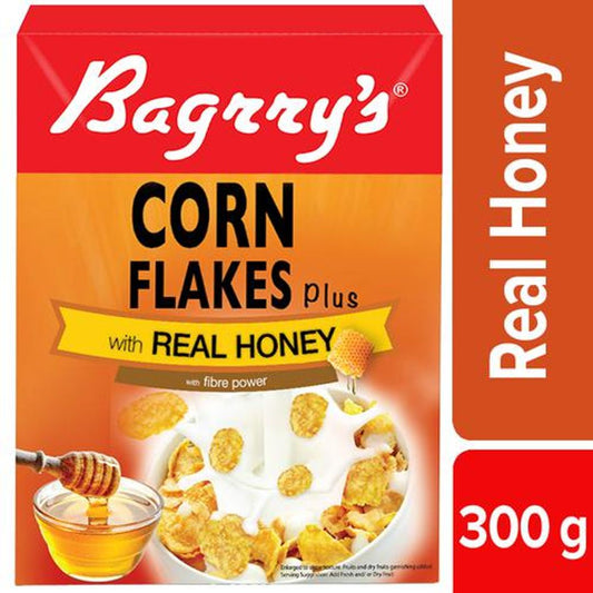 Bagrry`S Corn Flakes Plus With Real Honey - 2X Fibre Power 300 g