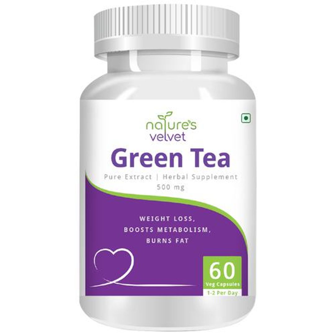 Green Tea Extract 500 mg Vegetarian Capsules - Weight Loss, Burns Fat