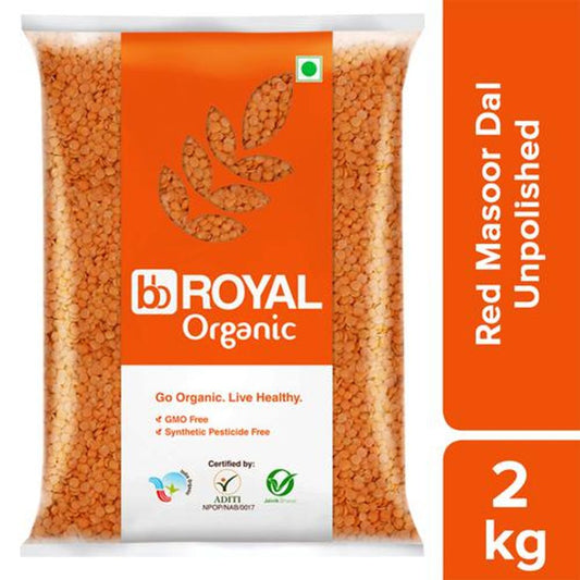 Organic - Red Masoor Dal/Mysore Bele, Unpolished