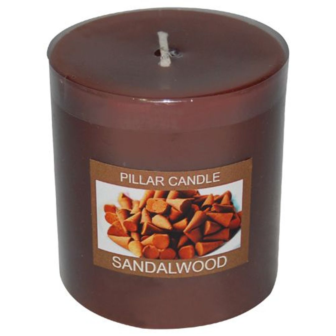 Scented Pillar Candle - Sandalwood