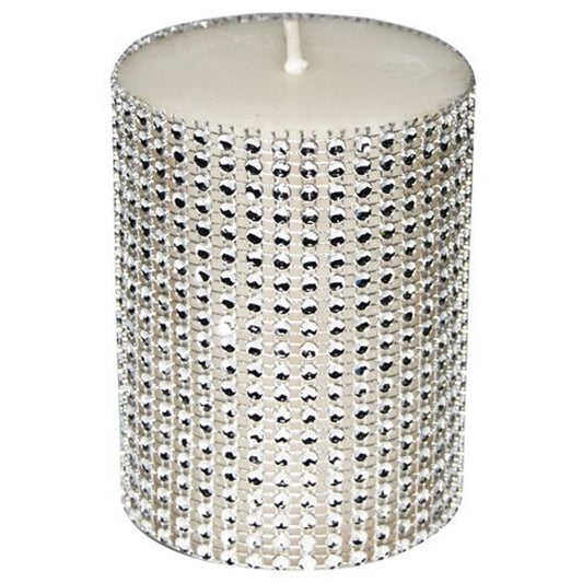 Millennium Pillar Candle - Silver