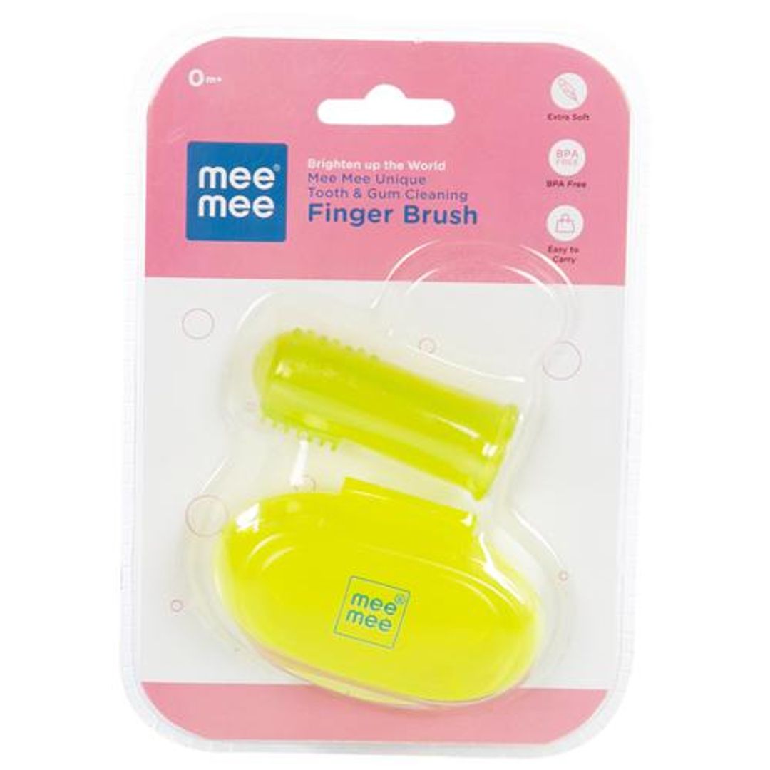 Finger Brush With Storage Case - Green