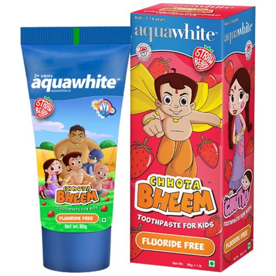 Chhota Bheem Toothpaste For Kids - Fluoride-Free, Strawberry Flavour