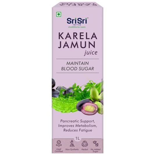 Karela Jamun Juice, 1 Litre - Ayurvedic Juice to Help Maintain Healthy Sugar Levels - 100% Natural - No Added Sugar