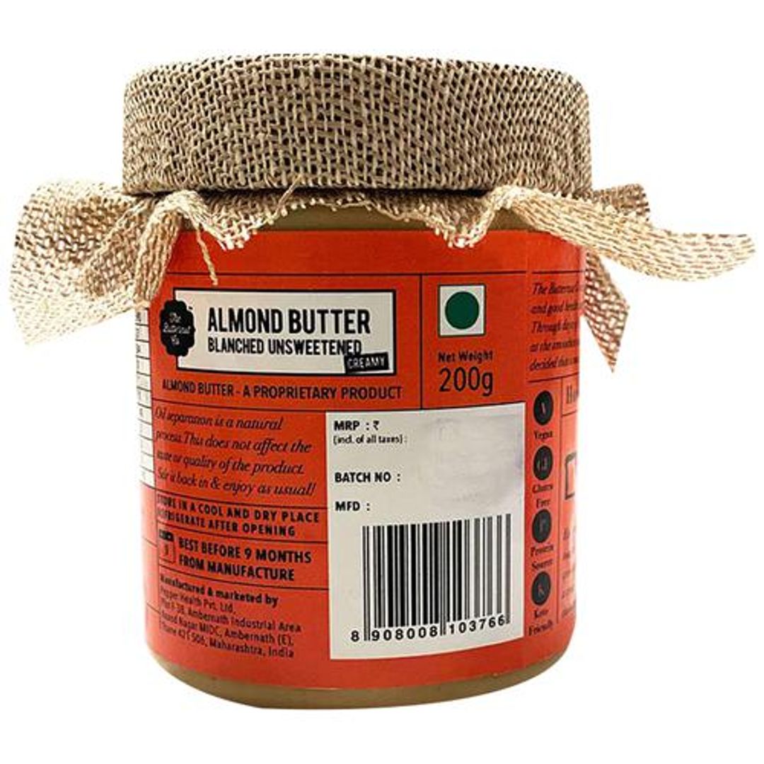 Creamy Blanched & Unsweetened Almond Butter