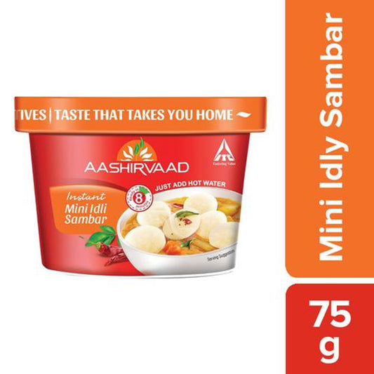 Instant Mini Idli Sambhar - Healthy Breakfast