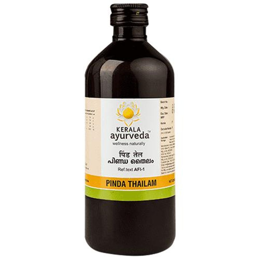 Pinda Thailam 450 Ml | Gout Joint pain relief Oil | Gouty Arthritis Gout Relief Oil | Relieves Burning Sensation in Varicose Veins |With Manjistha and Anantamul | Sesame Oil Base| Reduces redness and swelling | Helps in gout |100% Ayurvedic