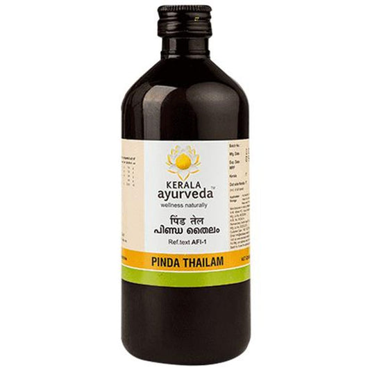 Pinda Thailam 450 Ml | Gout Joint pain relief Oil | Gouty Arthritis Gout Relief Oil | Relieves Burning Sensation in Varicose Veins |With Manjistha and Anantamul | Sesame Oil Base| Reduces redness and swelling | Helps in gout |100% Ayurvedic