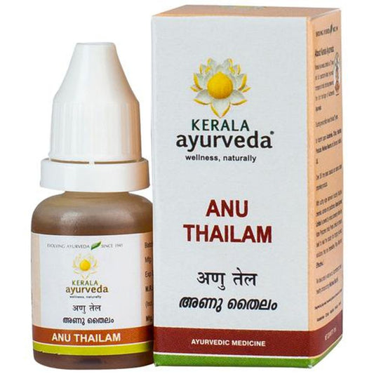 Anu Thailam 10ml | For Nasya | Nasal Oil for Sinusitis, Allergies & Nasal Congestion | For Clear Breathing | Good Eyesight | With Jivanti, Yashtimadhu, Hrivera & Bilva