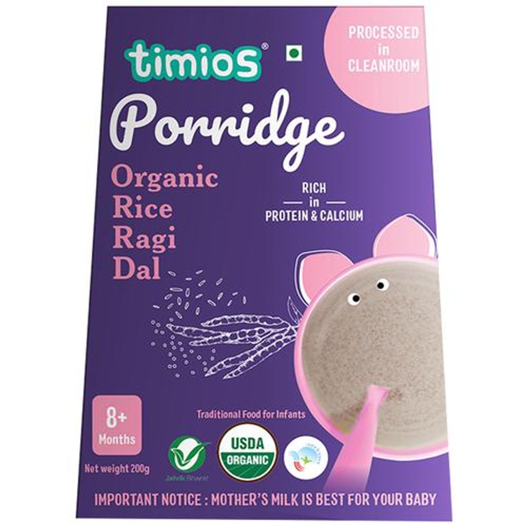 Porridge - Organic Rice, Ragi & Dal, For Babies 8+ Months