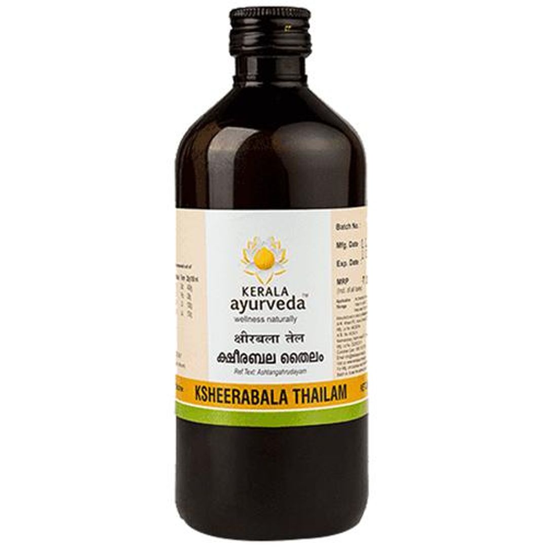 Ksheerabala Thailam 450ml| Foot Massage Oil | For Relaxation and Sleep | Destress, Rejuvenate & Relax | Non-Habit Forming Herbal Sleep Promoter| With Bala, Cow’s Milk in Sesame Oil