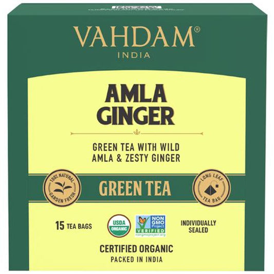 Amla Ginger Green Tea Bags - Vitamin C