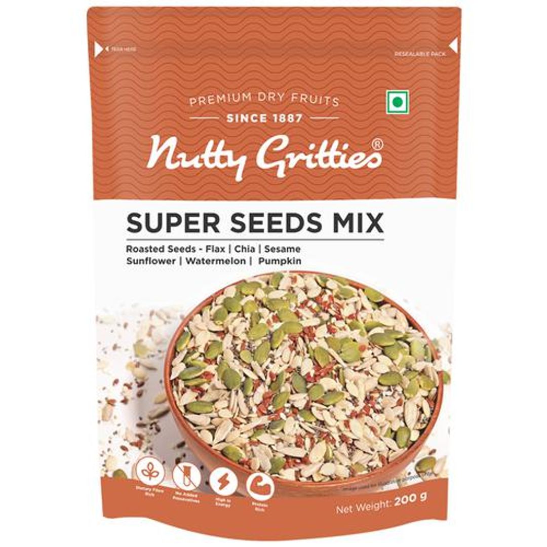 Super Seeds Mix - Roasted Flax, Chia, Sesame, Sunflower, Watermelon, Pumpkin Seeds