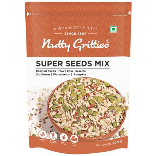 Super Seeds Mix - Roasted Flax, Chia, Sesame, Sunflower, Watermelon, Pumpkin Seeds