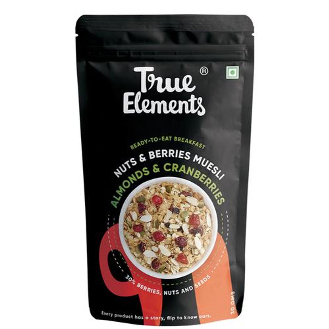 Crunchy Nuts & Berries Muesli - Ready To Eat Breakfast Cereal, High In Fibre