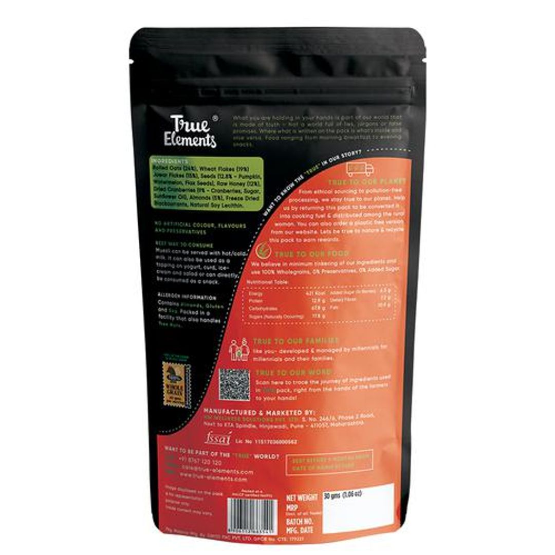 Crunchy Nuts & Berries Muesli - Ready To Eat Breakfast Cereal, High In Fibre