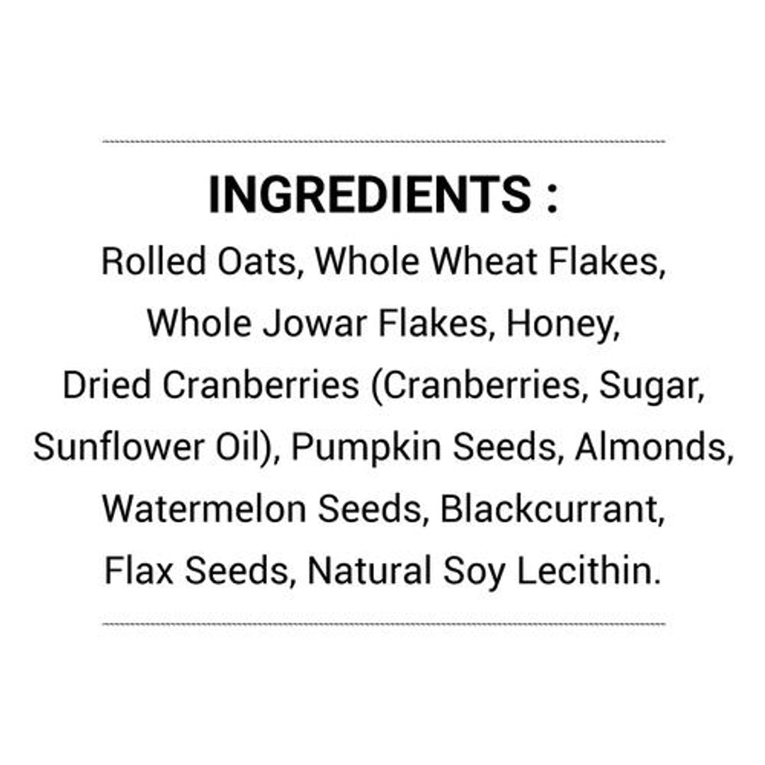 Crunchy Nuts & Berries Muesli - Ready To Eat Breakfast Cereal, High In Fibre