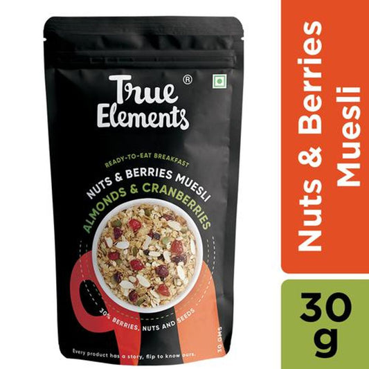 Crunchy Nuts & Berries Muesli - Ready To Eat Breakfast Cereal, High In Fibre