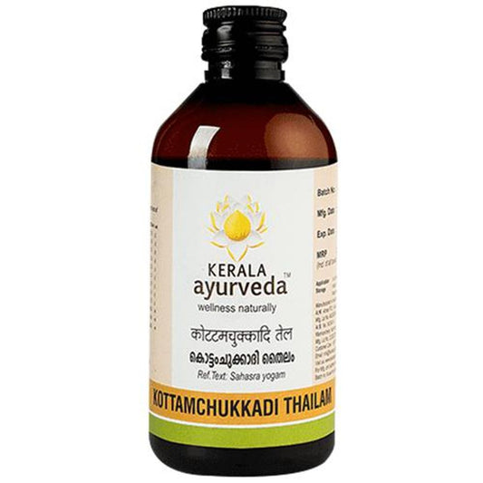 Kottamchukkadi Thailam 200 ML| For Tennis Elbow & Sports injuries | Relieves joint swelling and inflammation | Oil for Spondylosis| Cervical Spondylosis Pain Relief Oil | With Kottam, Chukku, Rasna, Devadaru in Sesame oil