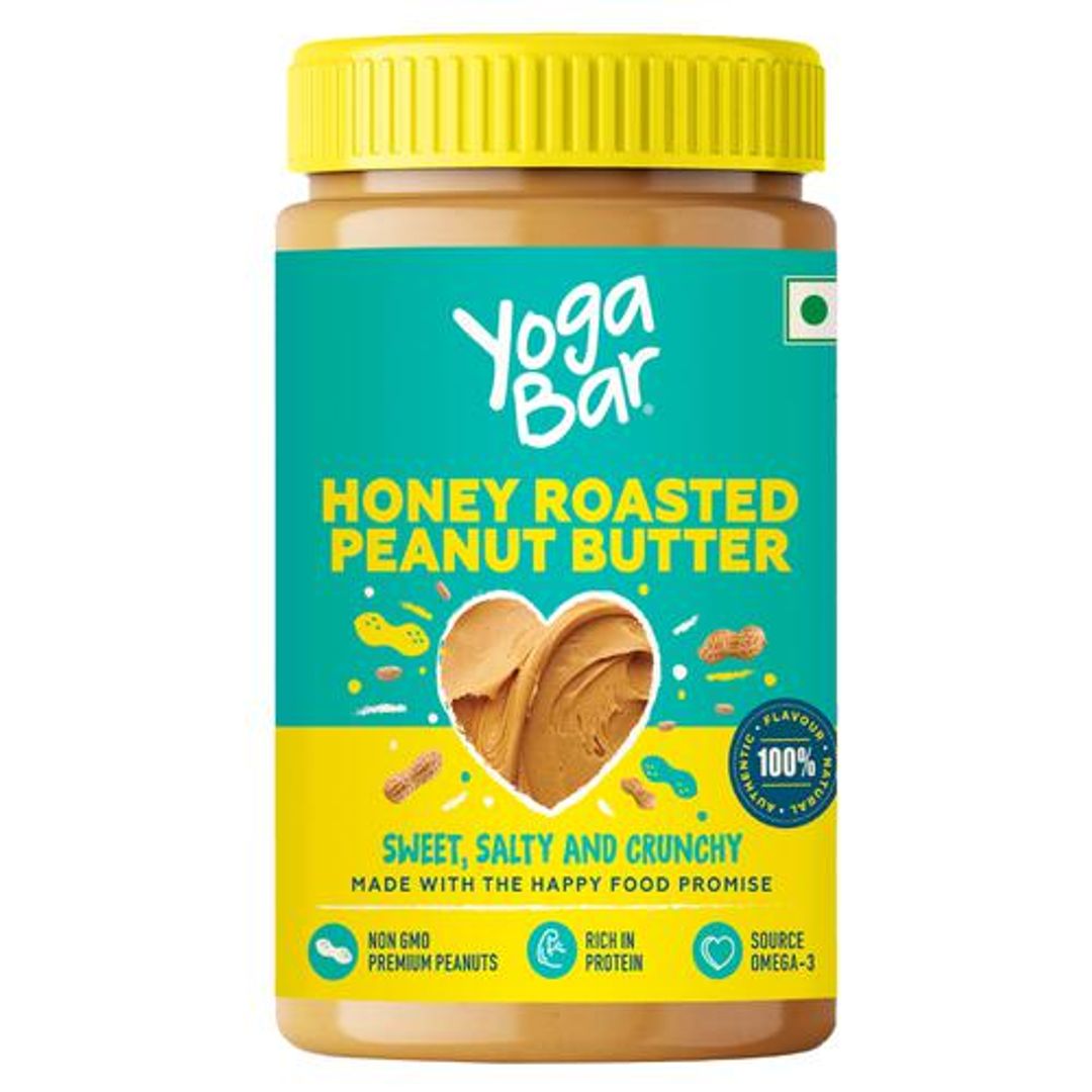 Honey Roasted Peanut Butter - Sweet, Salty & Crunchy, Non-GMO, High In Protein