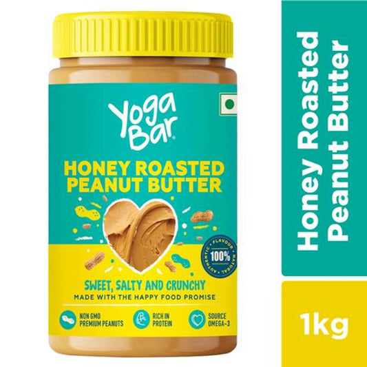Honey Roasted Peanut Butter - Sweet, Salty & Crunchy, Non-GMO, High In Protein