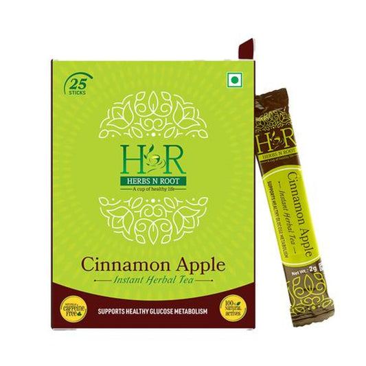 Cinnamon Apple Instant Herbal Tea - Apple Flavour, Caffeine Free, For Healthy Bloodsugar Levels