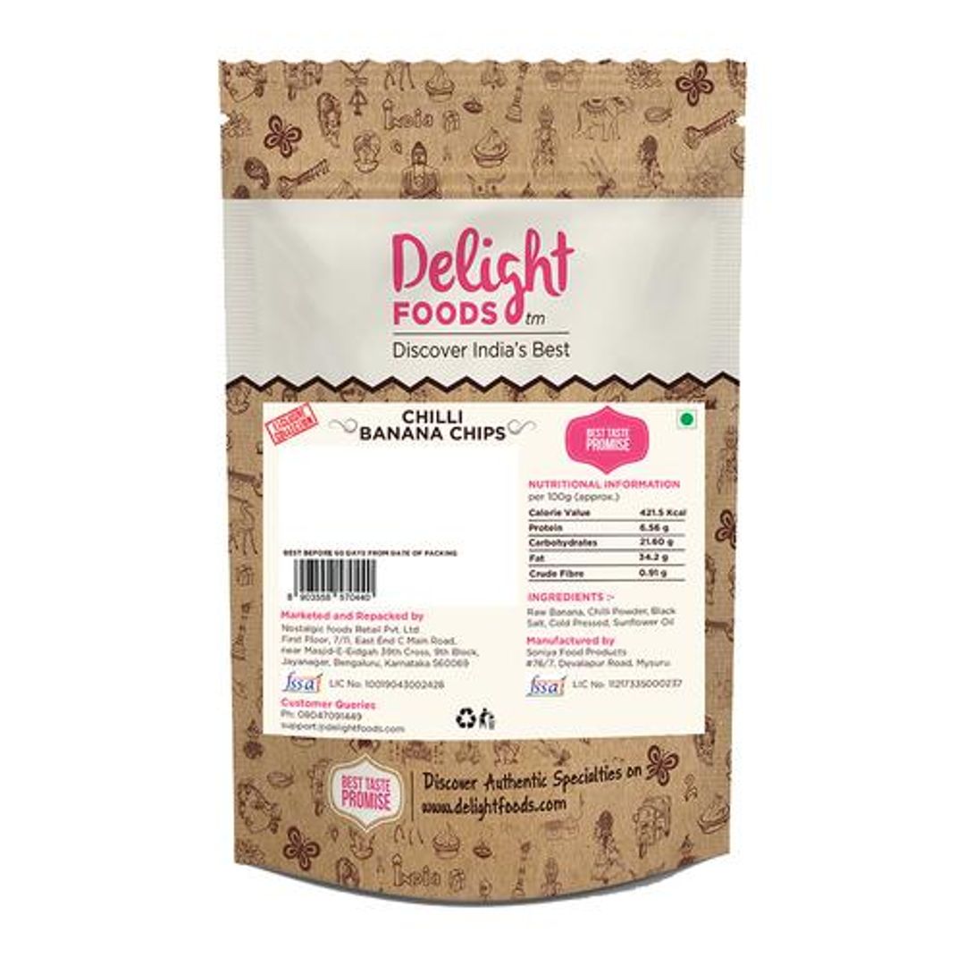 Chilli Banana Chips - Cold Pressed Sunflower Oil Fried