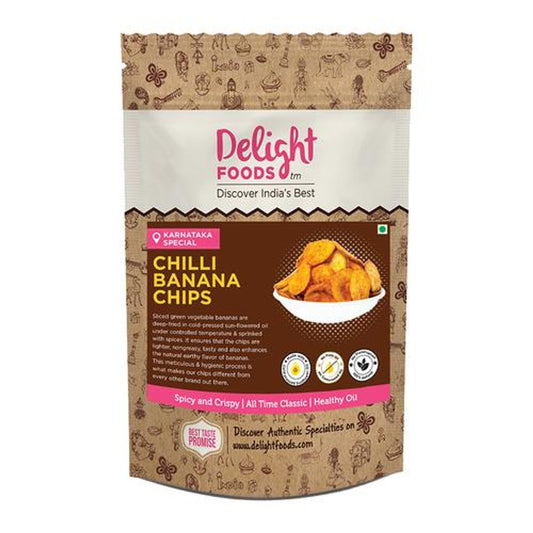 Chilli Banana Chips - Cold Pressed Sunflower Oil Fried