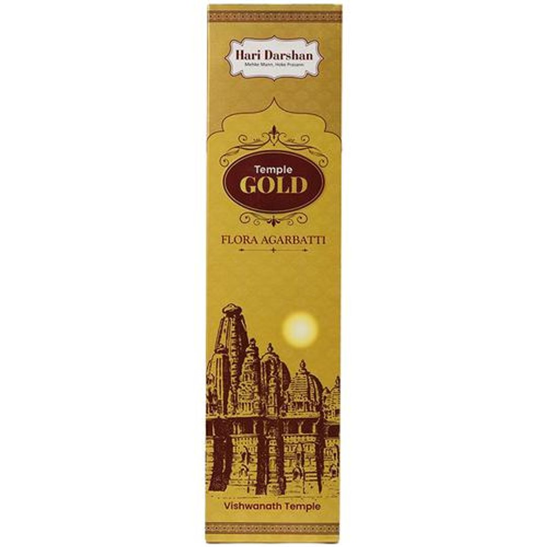 Hari Darshan Temple- Gold Flora Agarbatti-12st